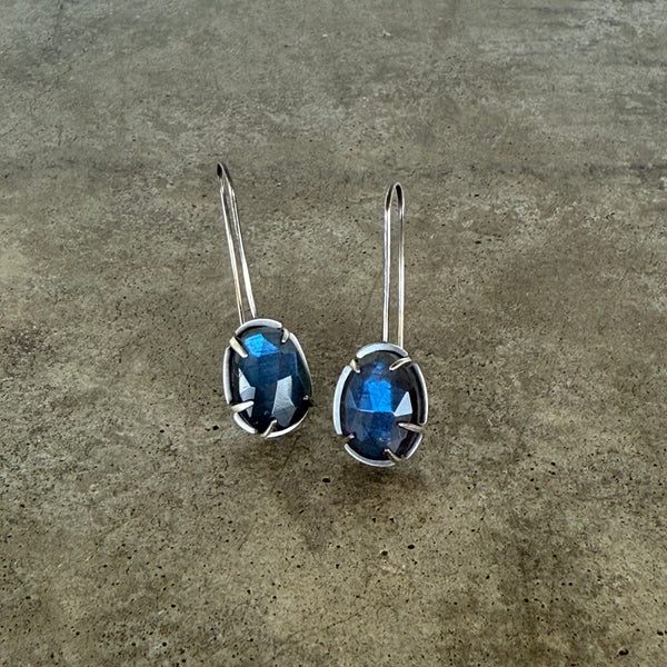 labradorite freeform earrings