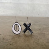 XO enamel earrings