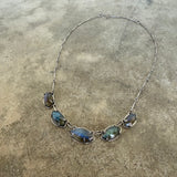 5 piece marquise labradorite necklace