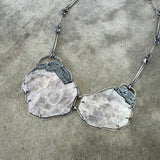 lepidolite and enamel necklace