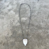 mother of pearl heart necklace