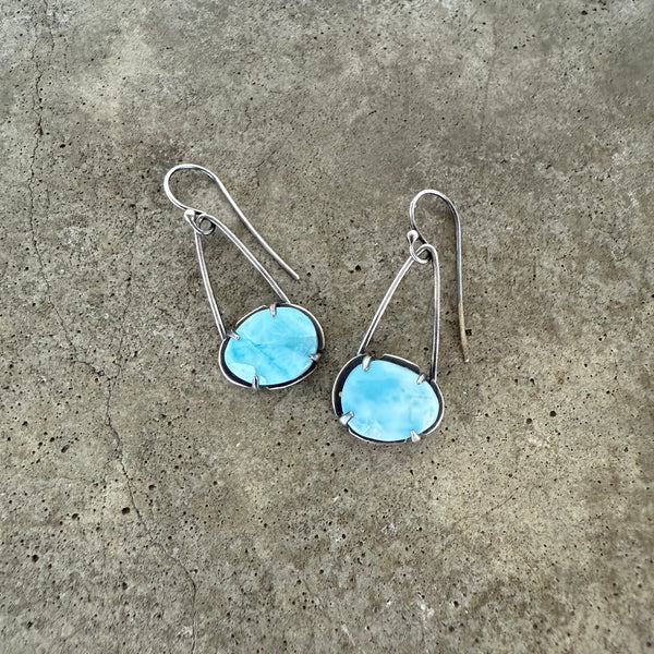 larimar arc earrings