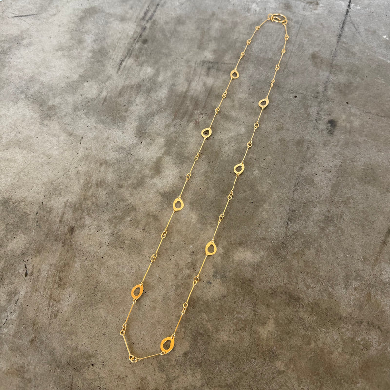 long single rough cut necklace