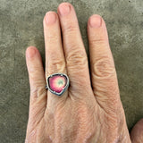 bullseye tourmaline slice ring - Lisa Crowder Studio