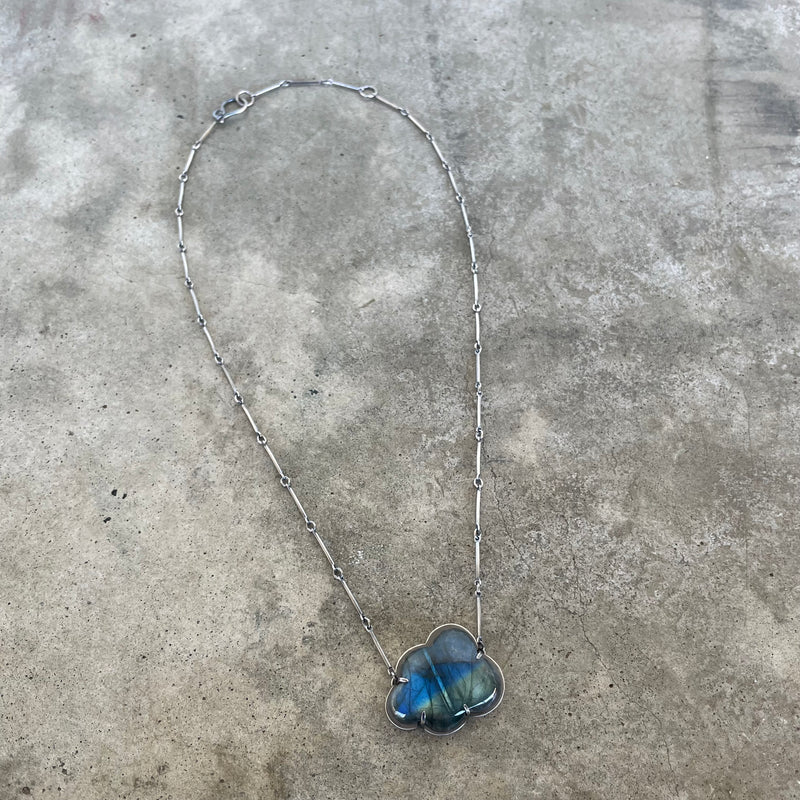 blue labradorite cloud necklace