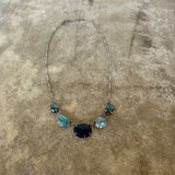 5 stone blue mix necklace