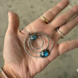 small constellation necklace with labradorite