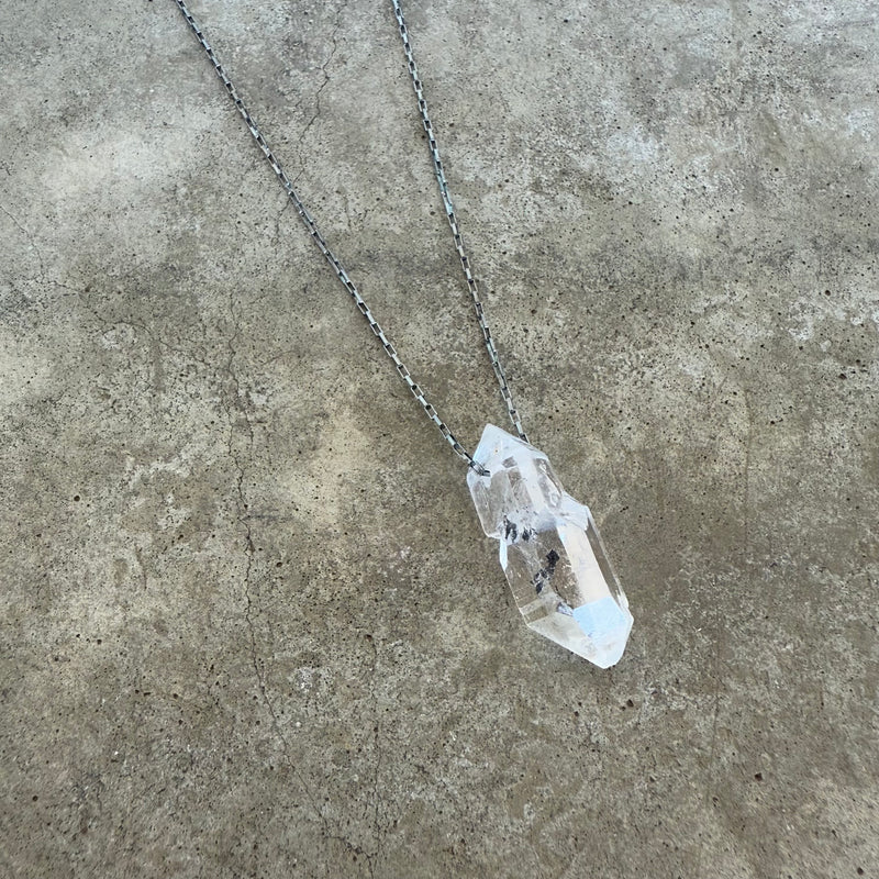 large herkimer diamond pendant