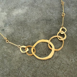 small rough cut multi jumble necklace