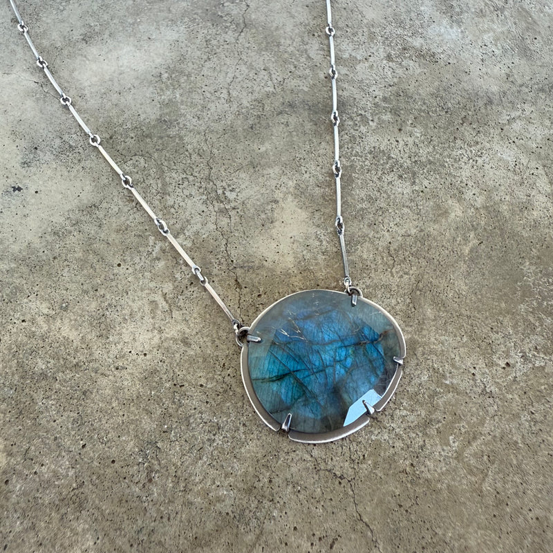 labradorite freeform necklace