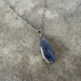 faceted labradorite teardrop necklace