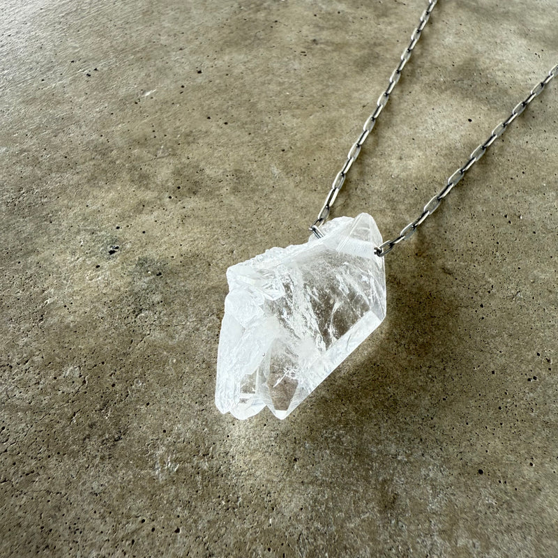 large quartz necklace