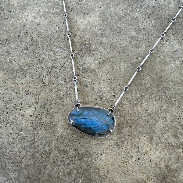 labradorite freeform necklace
