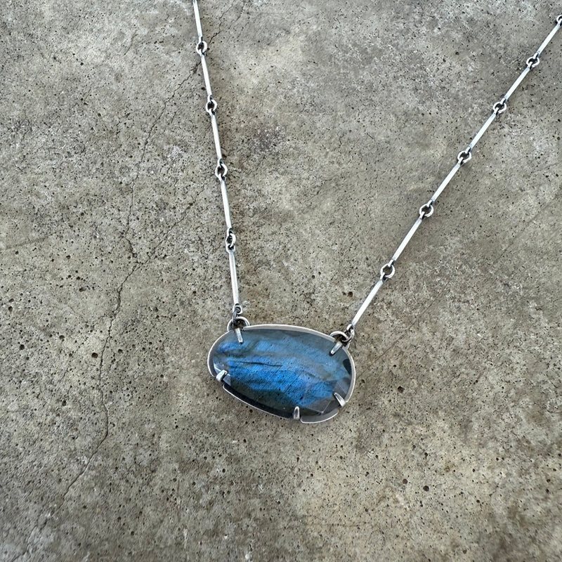 labradorite freeform necklace