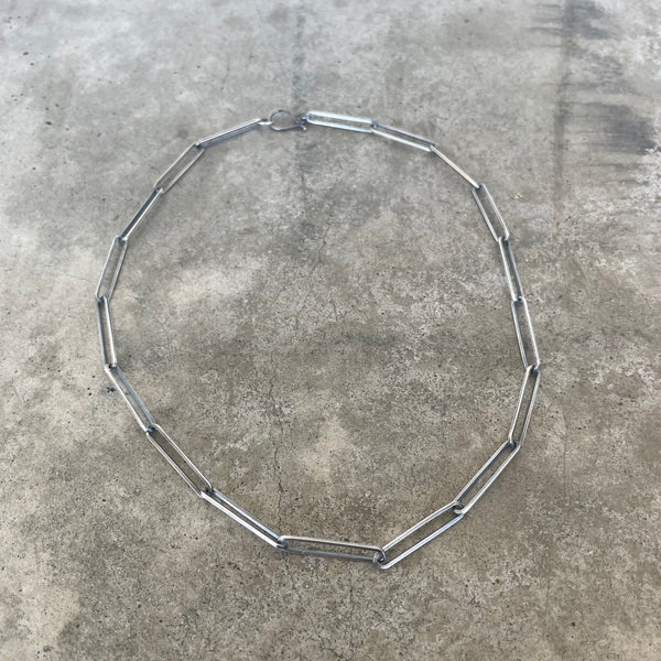 long oval chain-oxidized