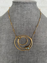 constellation necklace with labradorite