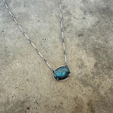 small freeform labradorite necklace