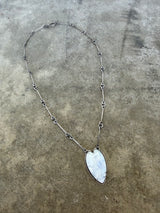 large rainbow moonstone heart necklace - Lisa Crowder Studio