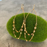 starburst double chain earrings