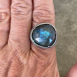 labradorite freeform ring