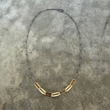 2 tone dapped layering chain - Lisa Crowder Studio