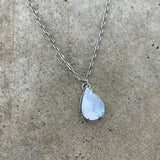 rainbow moonstone evil eye necklace - Lisa Crowder Studio