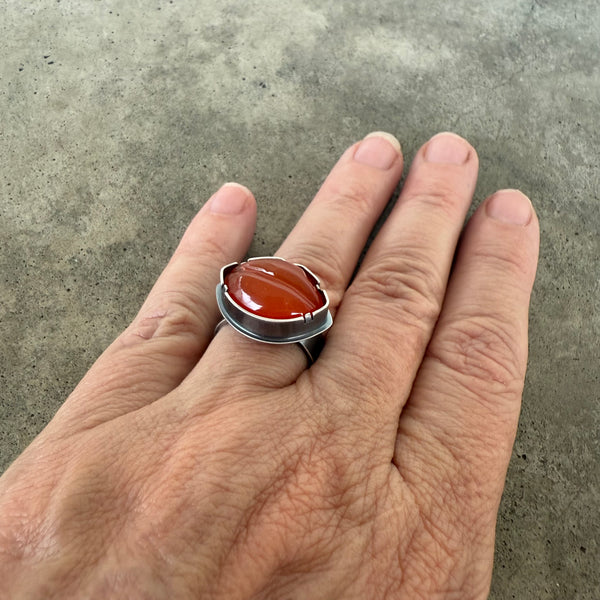 carnelian lips ring