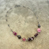 tourmaline and garnet mix necklace