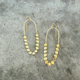 disc chain earrings-goldfill