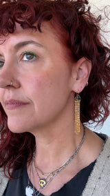tourmaline fringe earrings - Lisa Crowder Studio