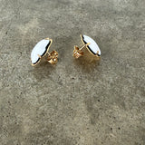 tiny cloud post earring-vermeil