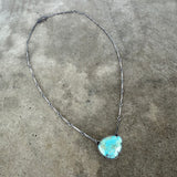 faceted turquoise freeform necklace