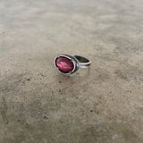 pink tourmaline freeform ring