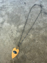 2 tone evil eye heart necklace - Lisa Crowder Studio