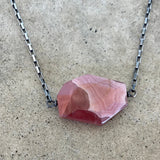 geometric rhodochrosite necklace - Lisa Crowder Studio