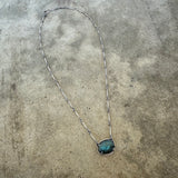 small freeform labradorite necklace