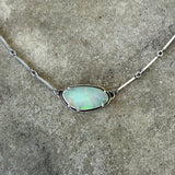 welo opal single stone necklace