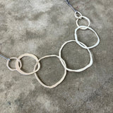 thin seven rough cut two-tone necklace - Lisa Crowder Studio
