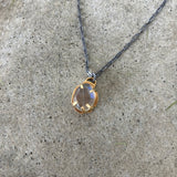 labradorite two tone mini necklace - Lisa Crowder Studio