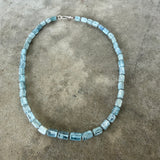 aquamarine barrel necklace