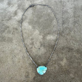 faceted turquoise freeform necklace
