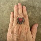 tourmaline heart slice ring