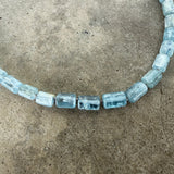 aquamarine barrel necklace