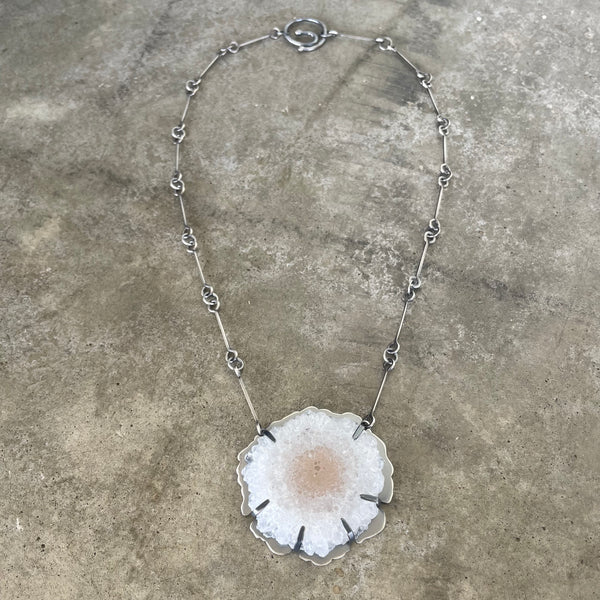 starburst solar quartz necklace