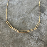 long paperclip layering necklace