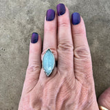 aquamarine rib ring - Lisa Crowder Studio
