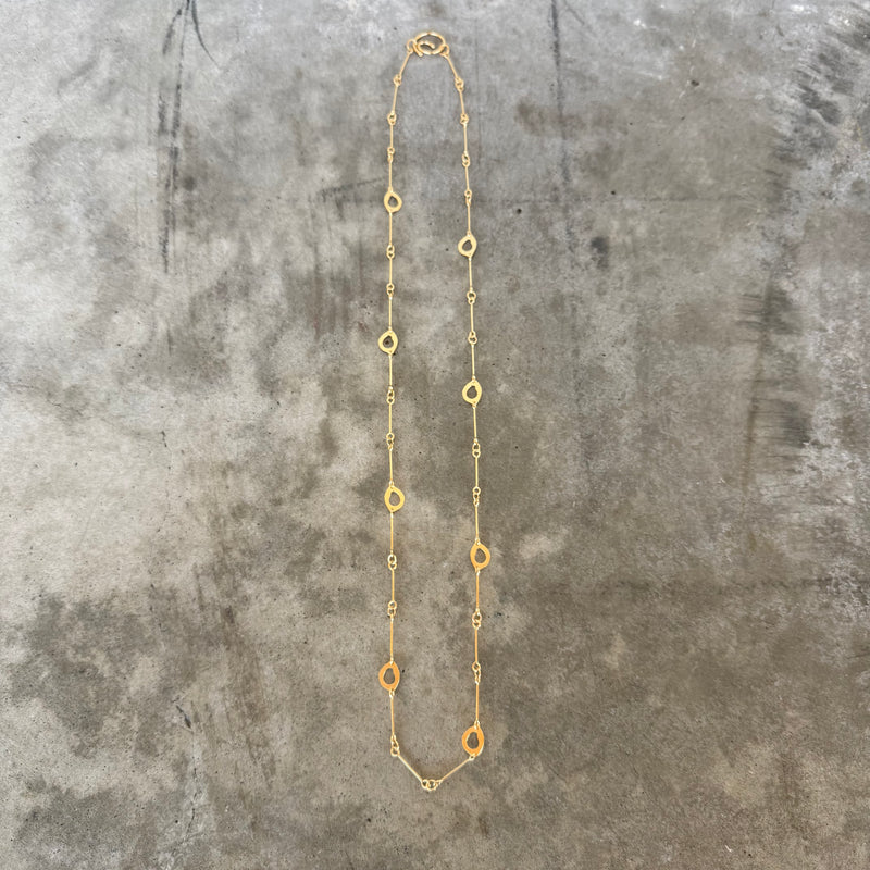 long single rough cut necklace