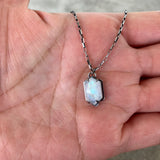 rainbow moonstone hexagon necklace - Lisa Crowder Studio