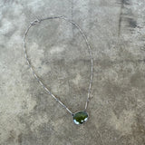 vesuvianite freeform necklace