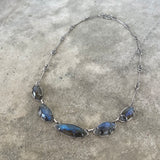 5 piece marquise labradorite necklace